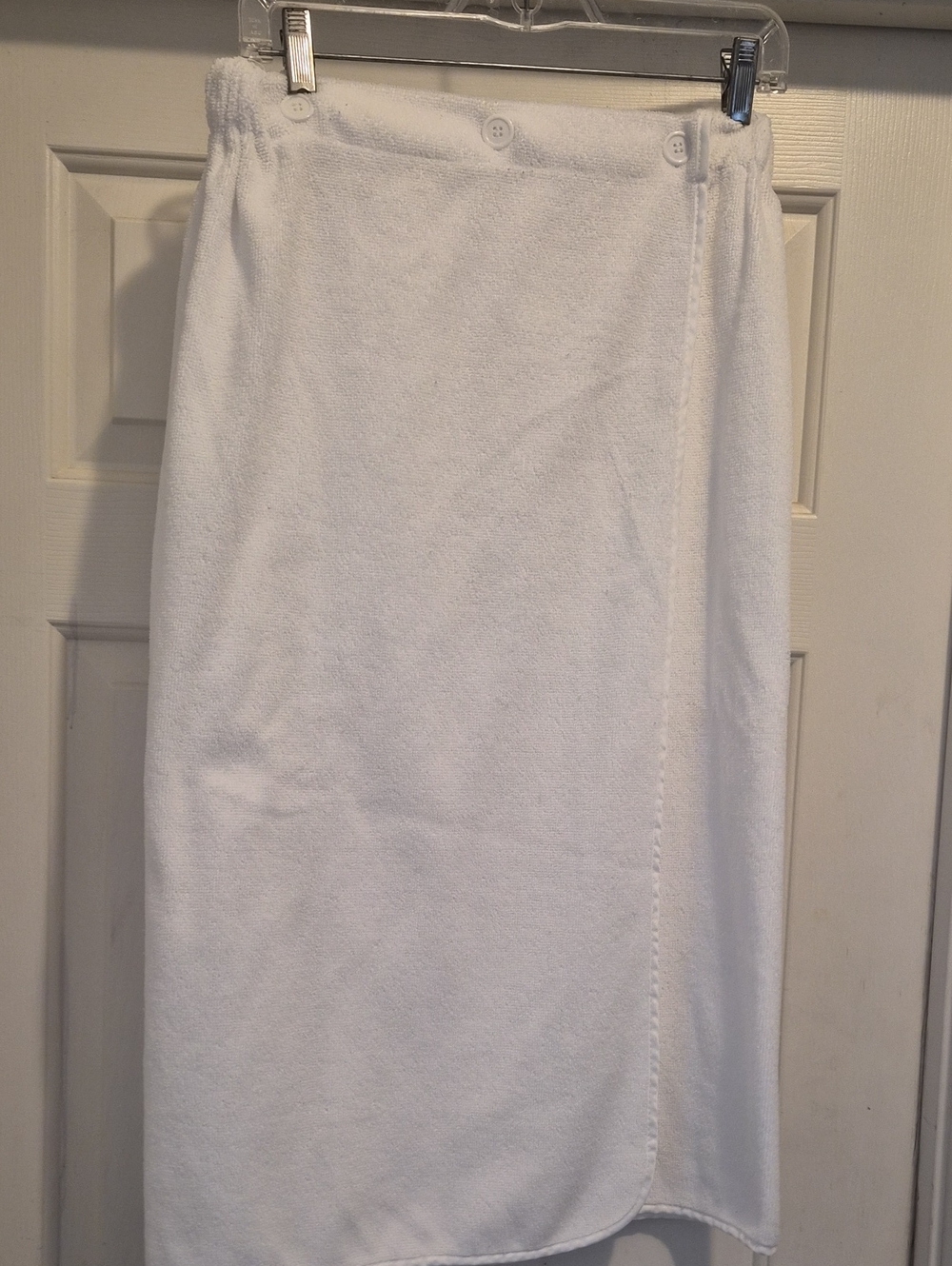 White Wrap Towel Skirt - Women